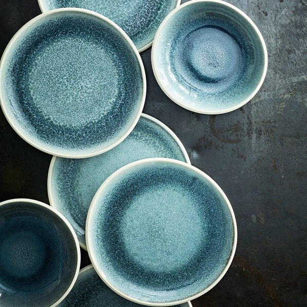 Blue stoneware plates